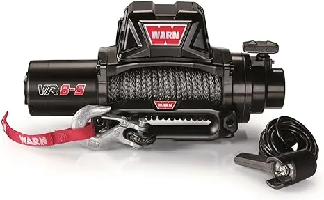 WARN 96805 VR8-S Electric 12V Winch with Synthetic Rope